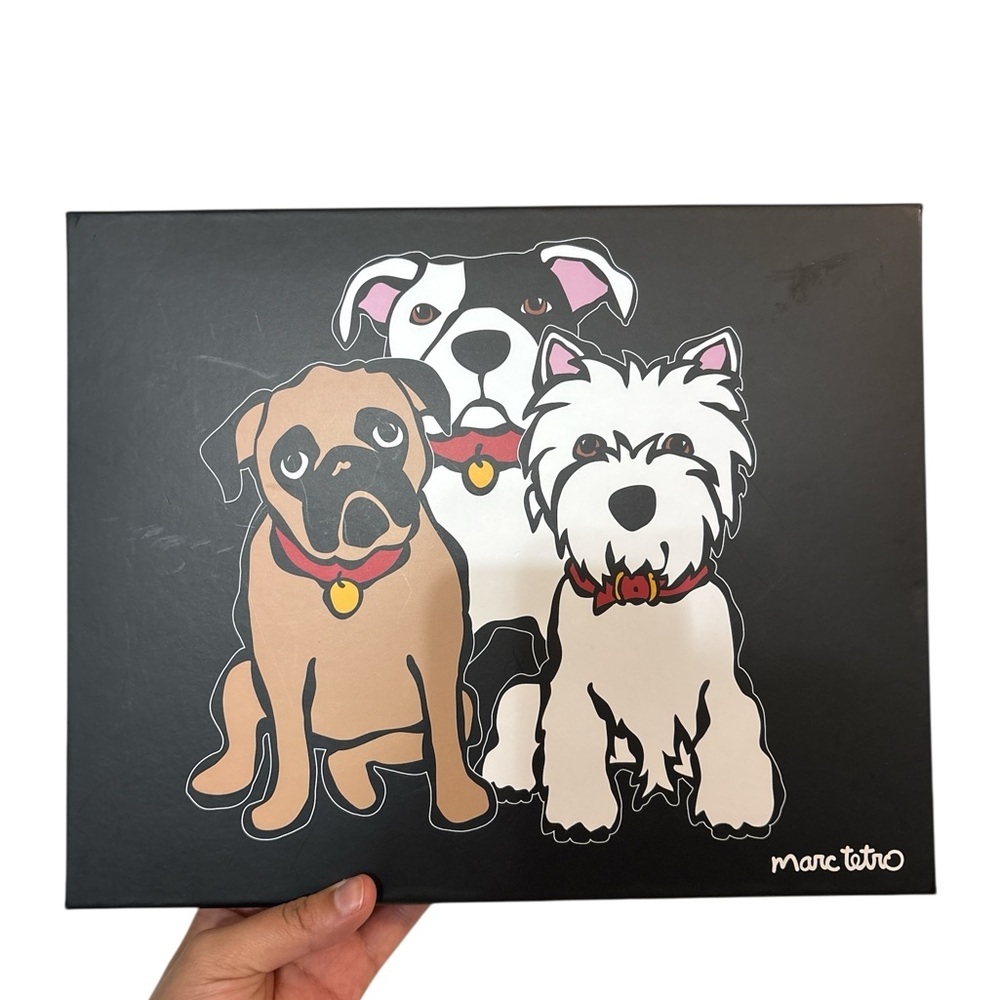 New Marc Tetro Dog Print Travel Accessory Set - Picture 3 of 7